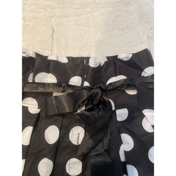 GRACIA Women's Fabulous A-line Full Skirt Medium Black/White Polka Dot NWT - Picture 4 of 7